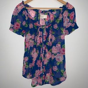 Floral Hollister shirt